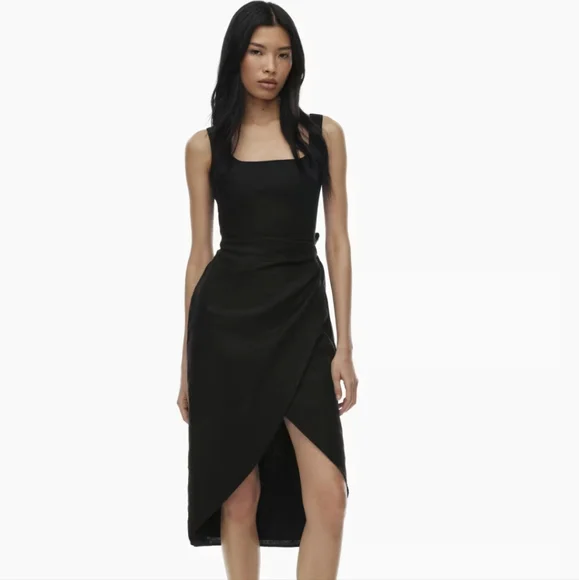 chinese dress ladies Linen Midi Dress